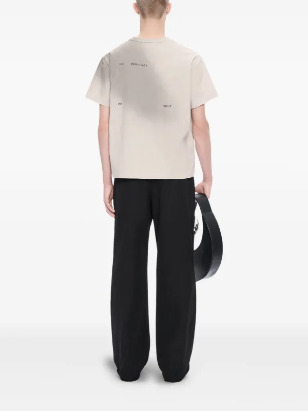 【関税込み】HELIOT EMIL ベージュ Fluxus Tシャツ HELIOT EMIL Fluxus T-shirt | Neutrals | FARFETCH
