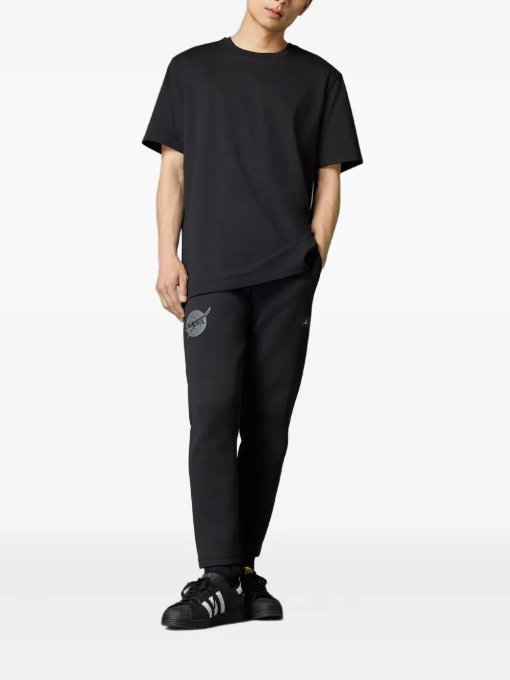 Adidas Katoenen T-shirt met ronde hals - Zwart