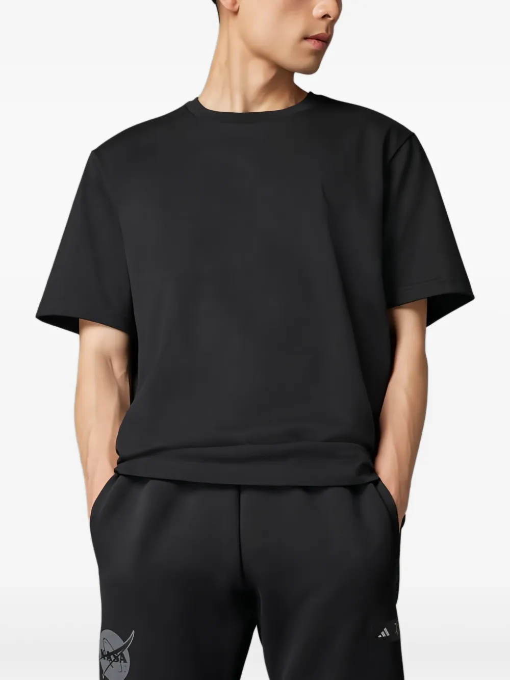 adidas Katoenen T-shirt met ronde hals Zwart