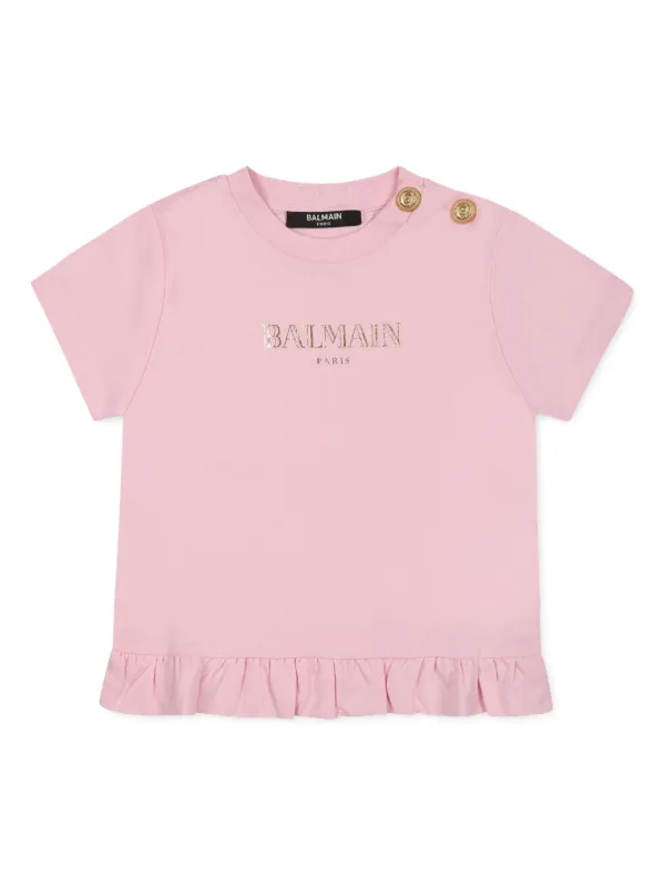 Balmain Kids ロゴ Tシャツ | ピンク | FARFETCH JP