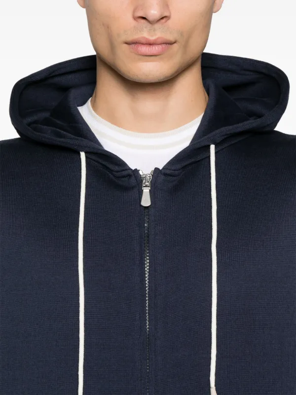 Eleventy Sleeveless Hoodie | Blue | FARFETCH NO