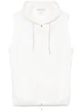 Eleventy sleeveless hoodie - White