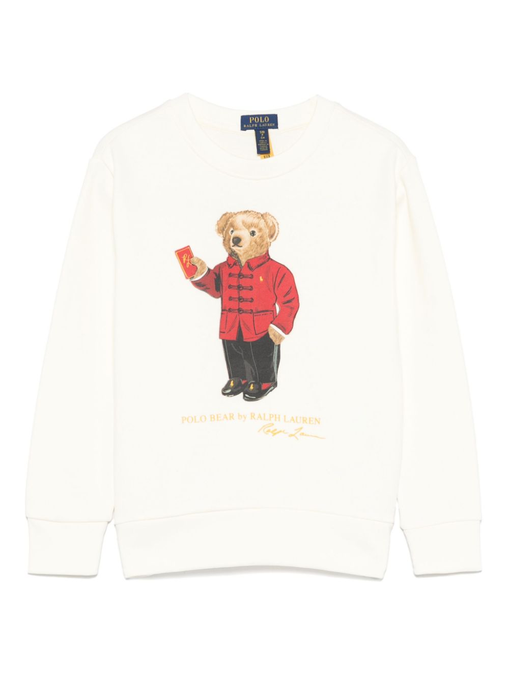 POLO RALPH LAUREN KIDS Polo-Bear-motif sweatshirt Wit