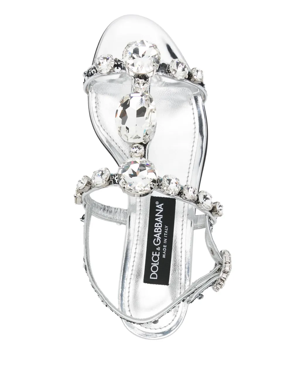 Dolce & Gabbana crystal-embellished sandals Silver