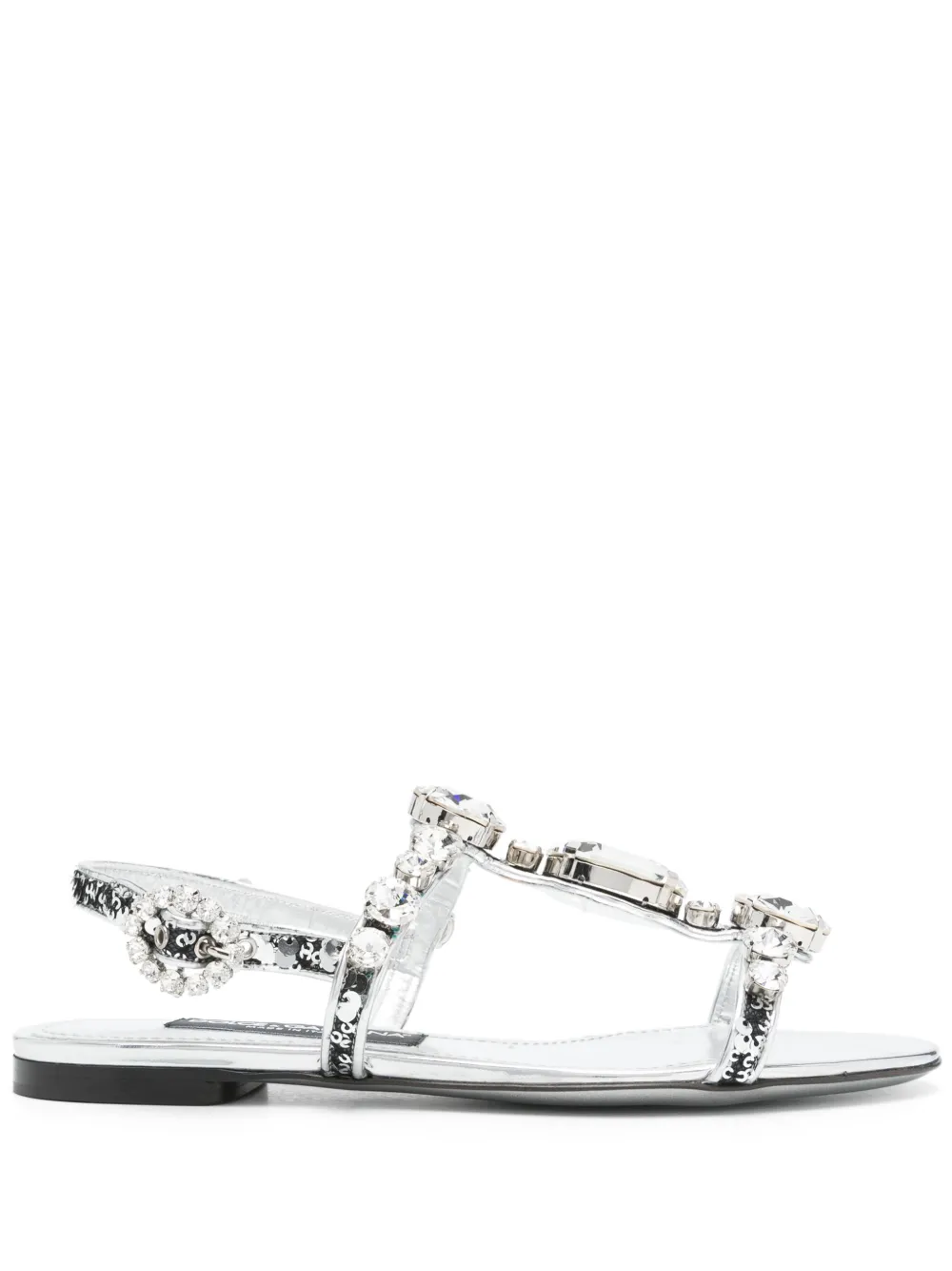 Dolce & Gabbana crystal-embellished sandals Silver