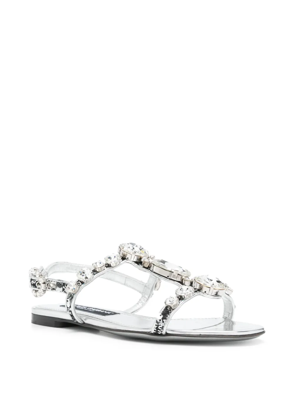 Dolce & Gabbana crystal-embellished sandals Silver