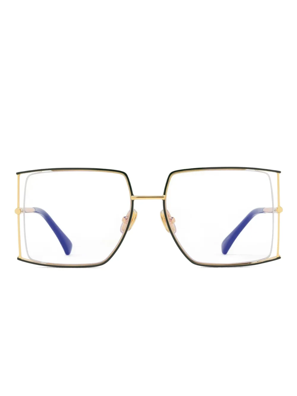 Max Mara Eyewear Occhiali squadrati - Oro