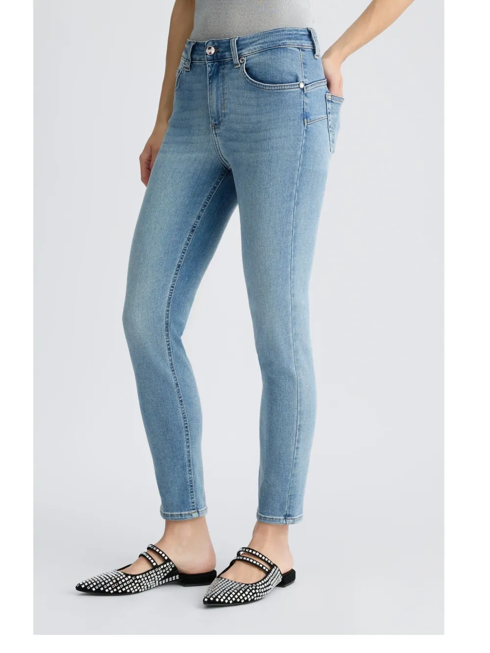 Shop Liu •jo High-waisted Skinny Jeans In Blue