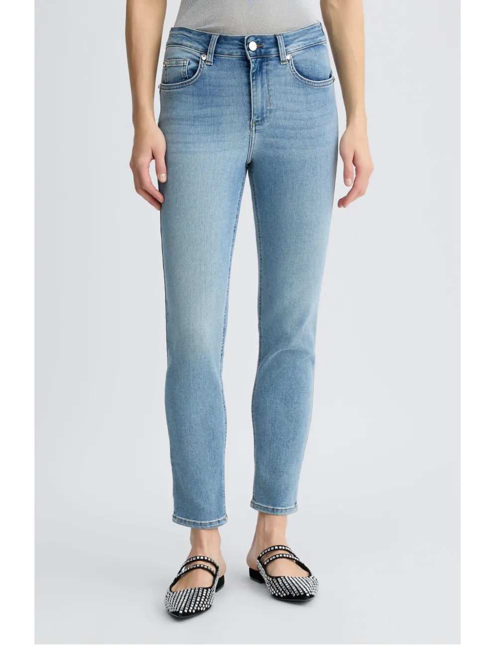 Shop Liu •jo High-waisted Skinny Jeans In Blue