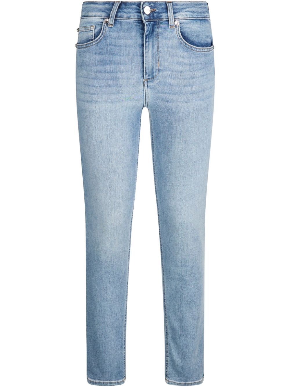 high-waisted skinny jeans