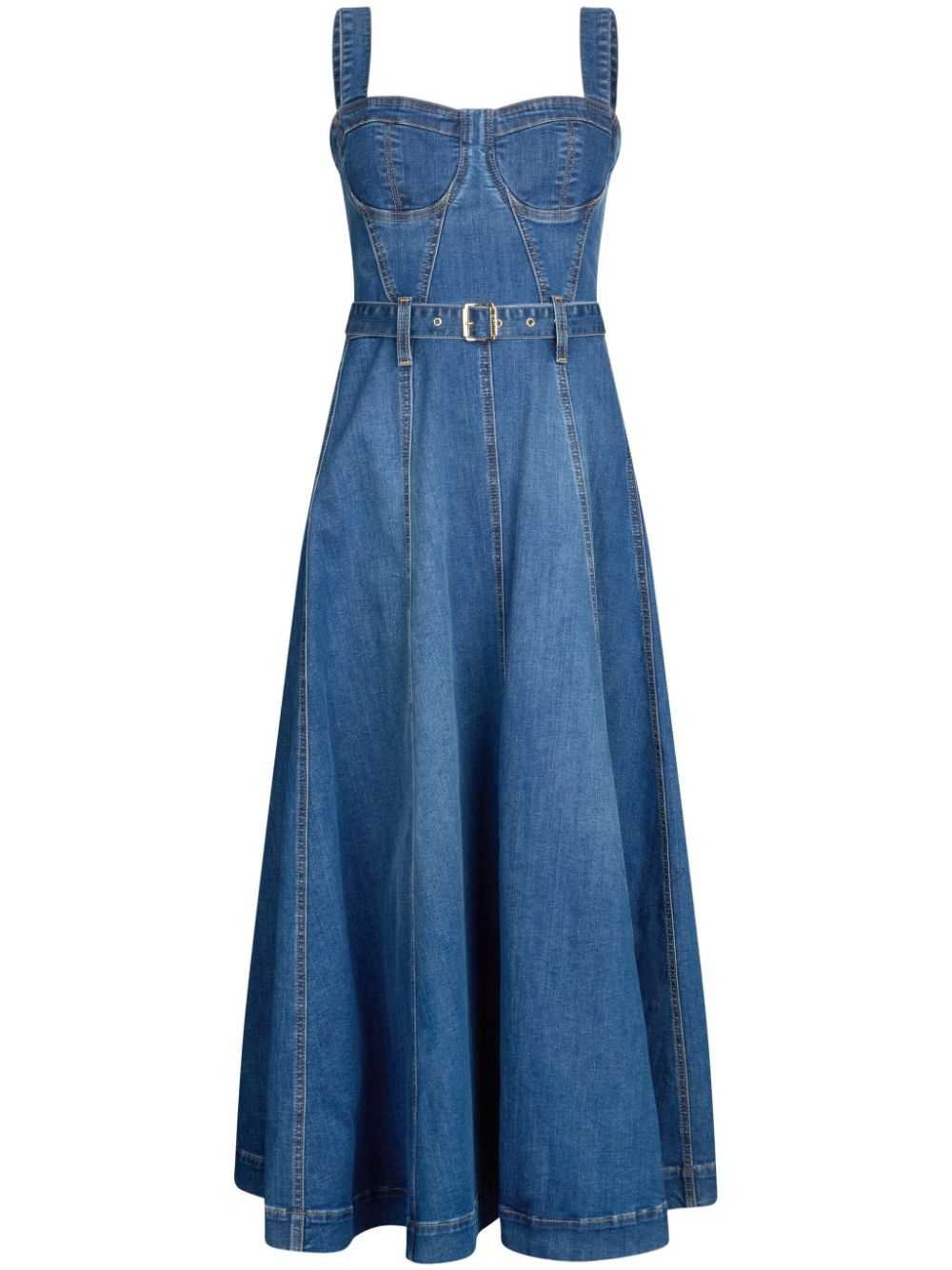 denim bustier dress