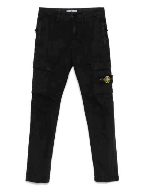 Stone Island Junior pantalon cargo à patch Compass