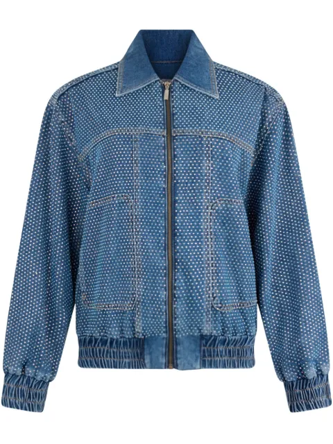 LIU JO rhinestone-embellished denim jacket