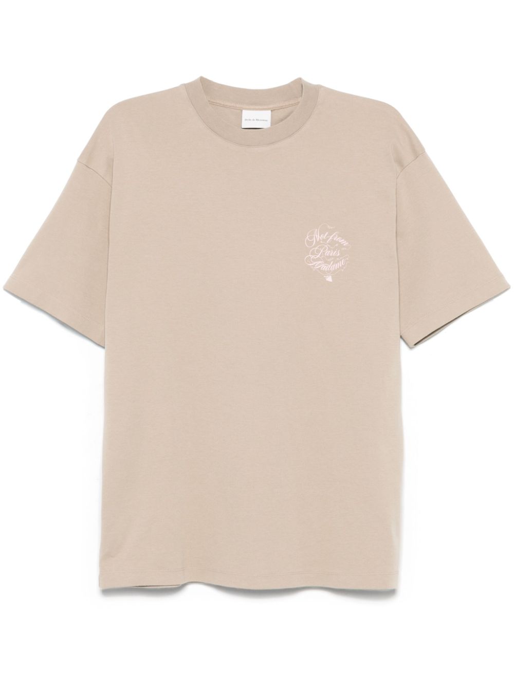 Drôle De Monsieur Le Slogan Vignes T-shirt - Neutrals