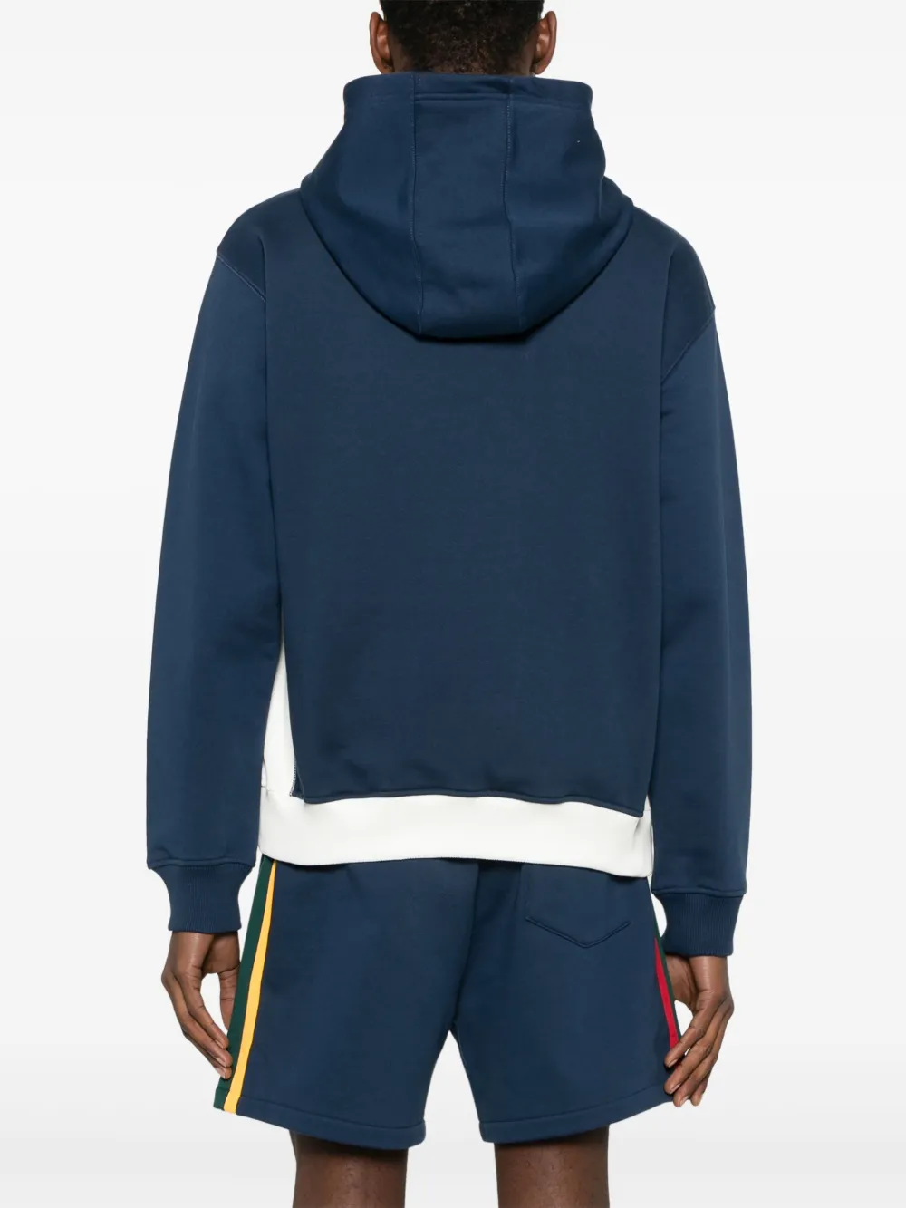 Shop Casablanca Colour-block Hoodie In Blue