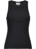 GANNI Rhinestone tank top - Black