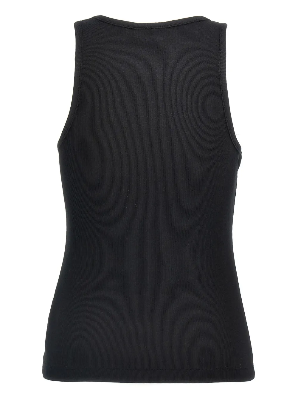 GANNI Rhinestone tank top - Zwart