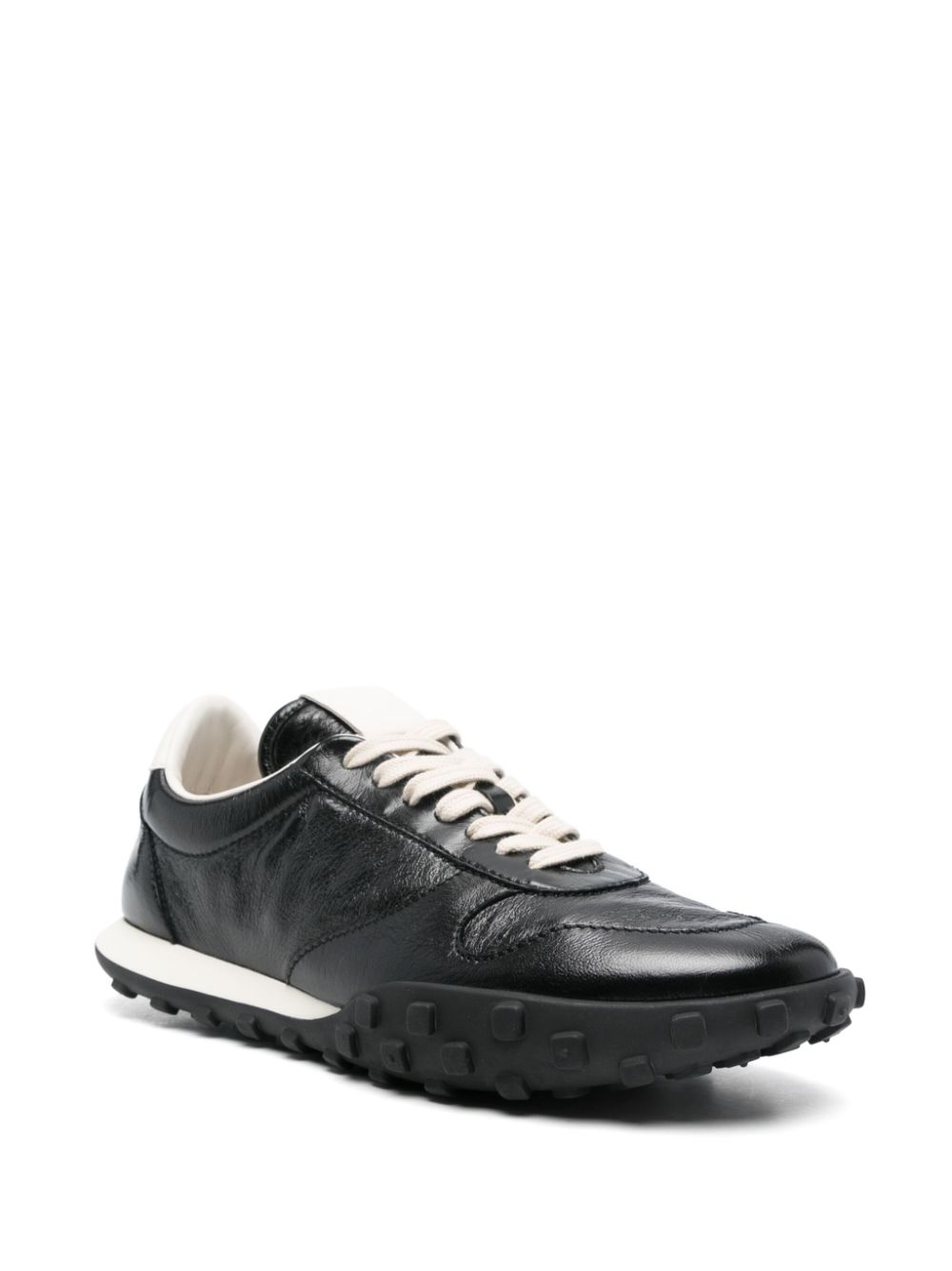 Jil Sander leather sneakers - Zwart