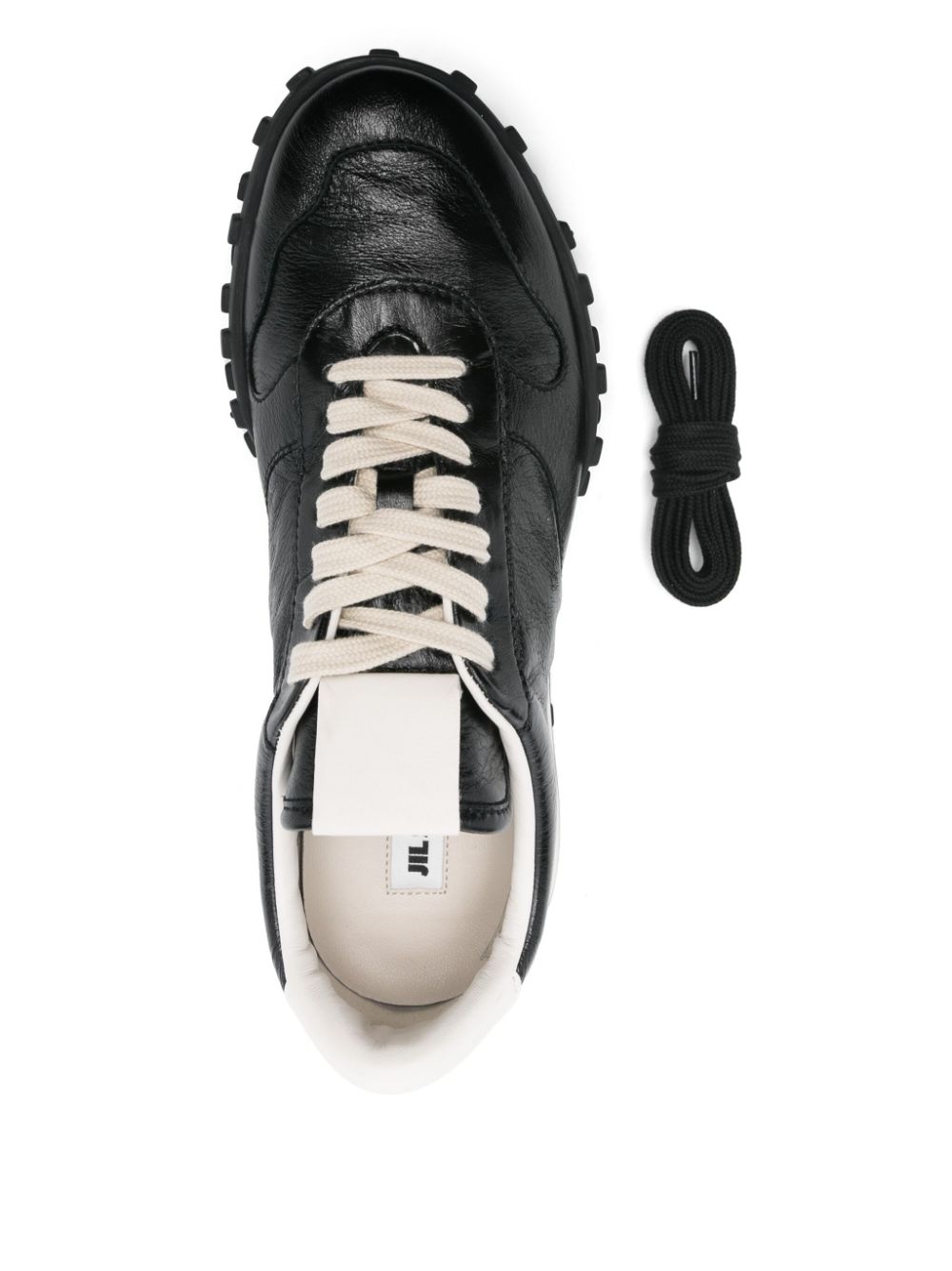 Jil Sander leather sneakers Black