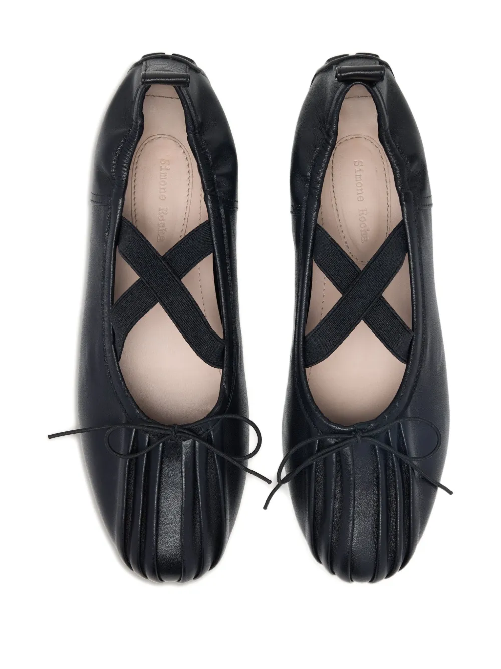 Simone Rocha Grip Cross-strap Ballet Flats In Black