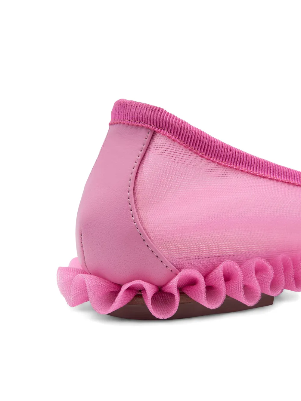 Simone Rocha frilled mesh ballet flats Pink