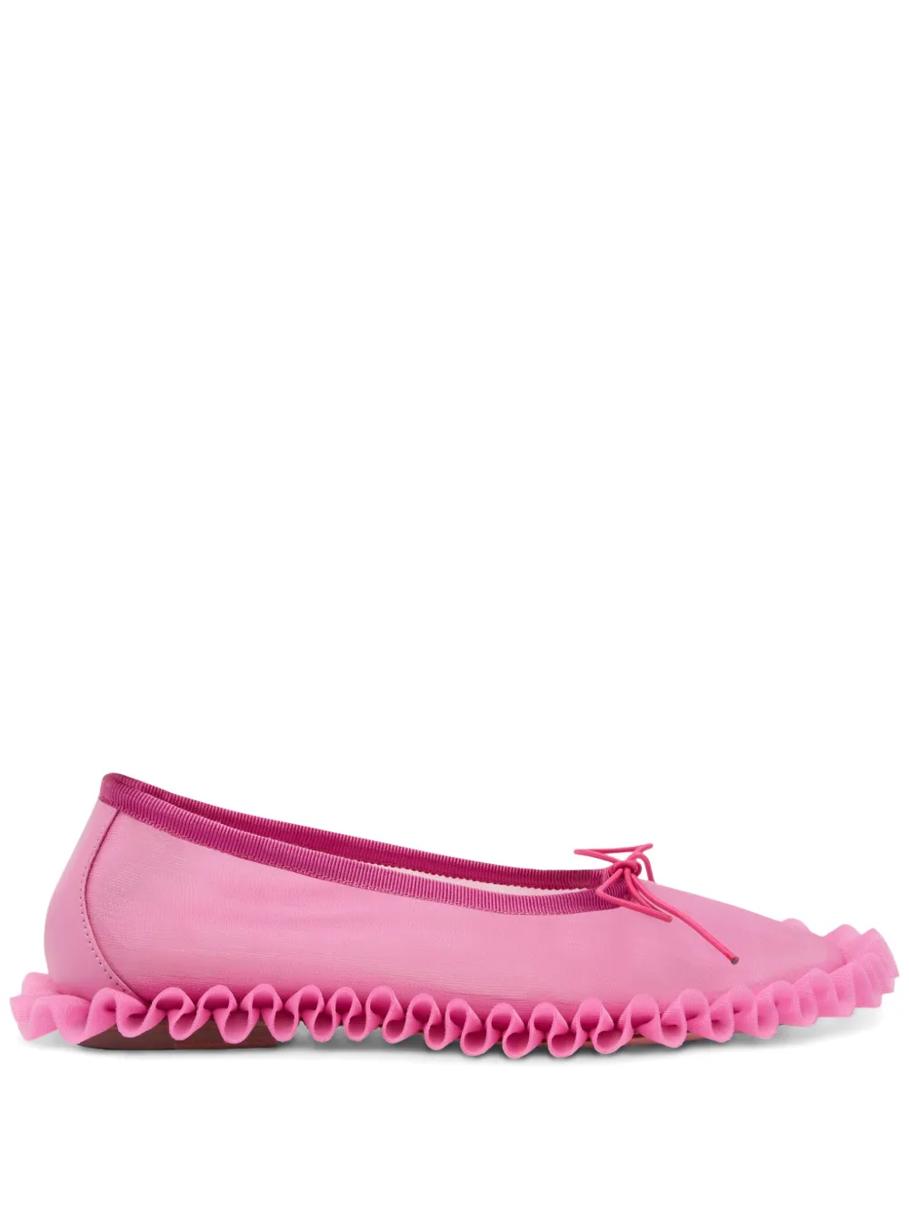 Simone Rocha frilled mesh ballet flats Pink