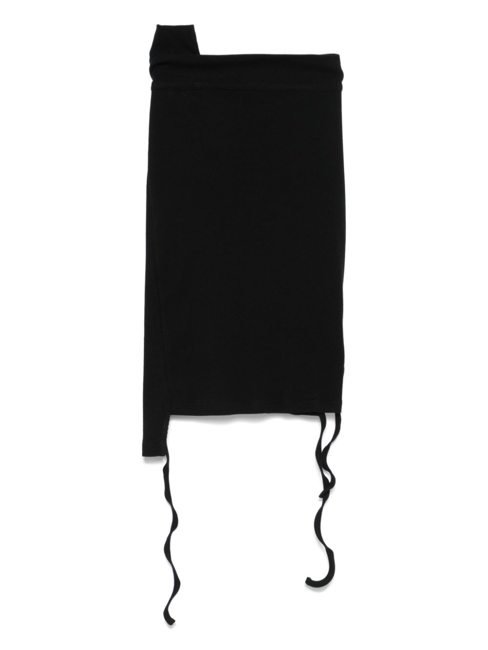 Ottolinger fine-ribbed mini skirt - Zwart