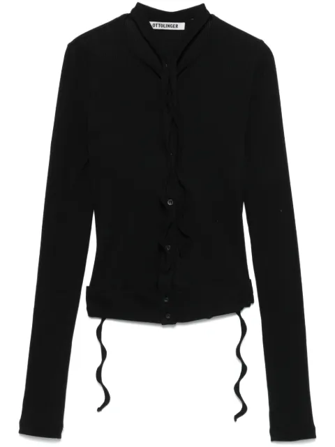 Ottolinger double-fastening ribbed cardigan