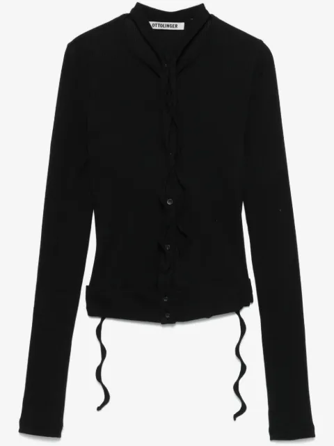 Ottolinger double-fastening ribbed cardigan