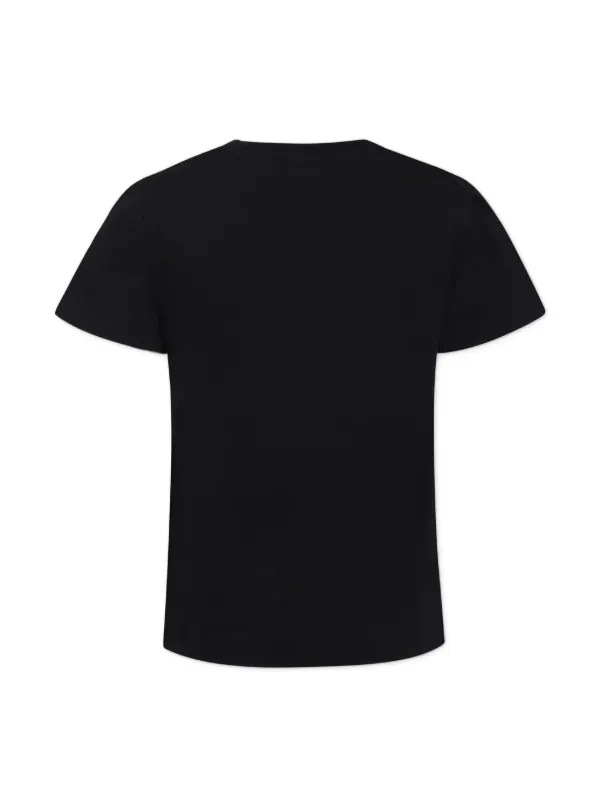 BALMAIN　KIDS ラミネートロゴＴシャツ Balmain Kids logo-embellished T-shirt | Black | FARFETCH