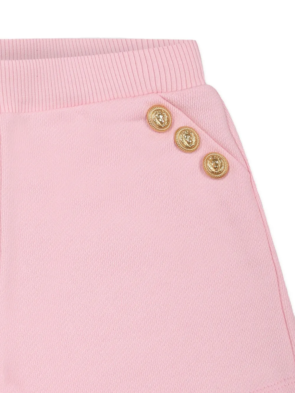 BALMAIN LOGO-EMBOSSED BUTTONS SHORTS