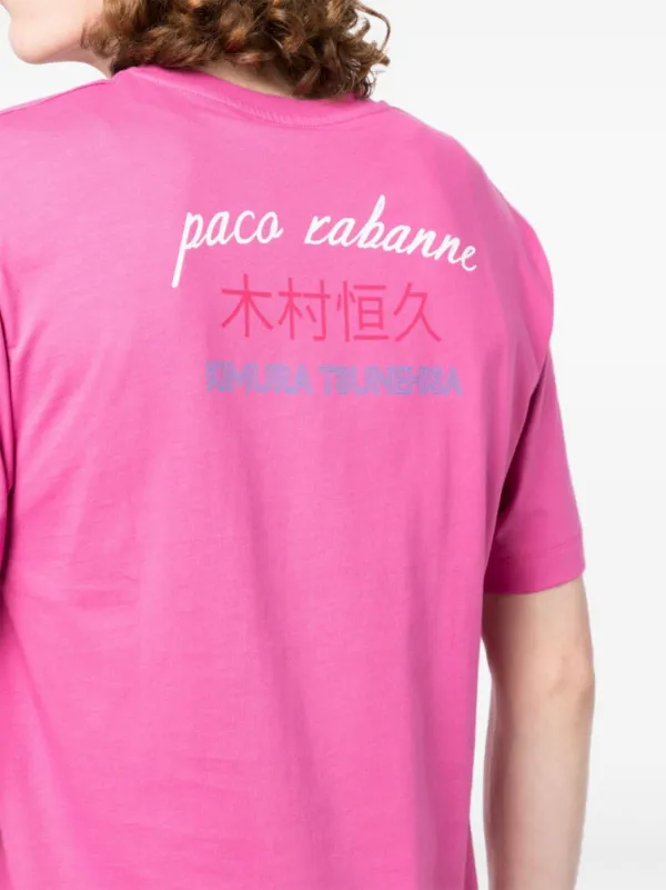 Tシャツ・カットソー Rabanne Chain T-shirt Rabanne logo-print t-shirt | Pink | FARFETCH