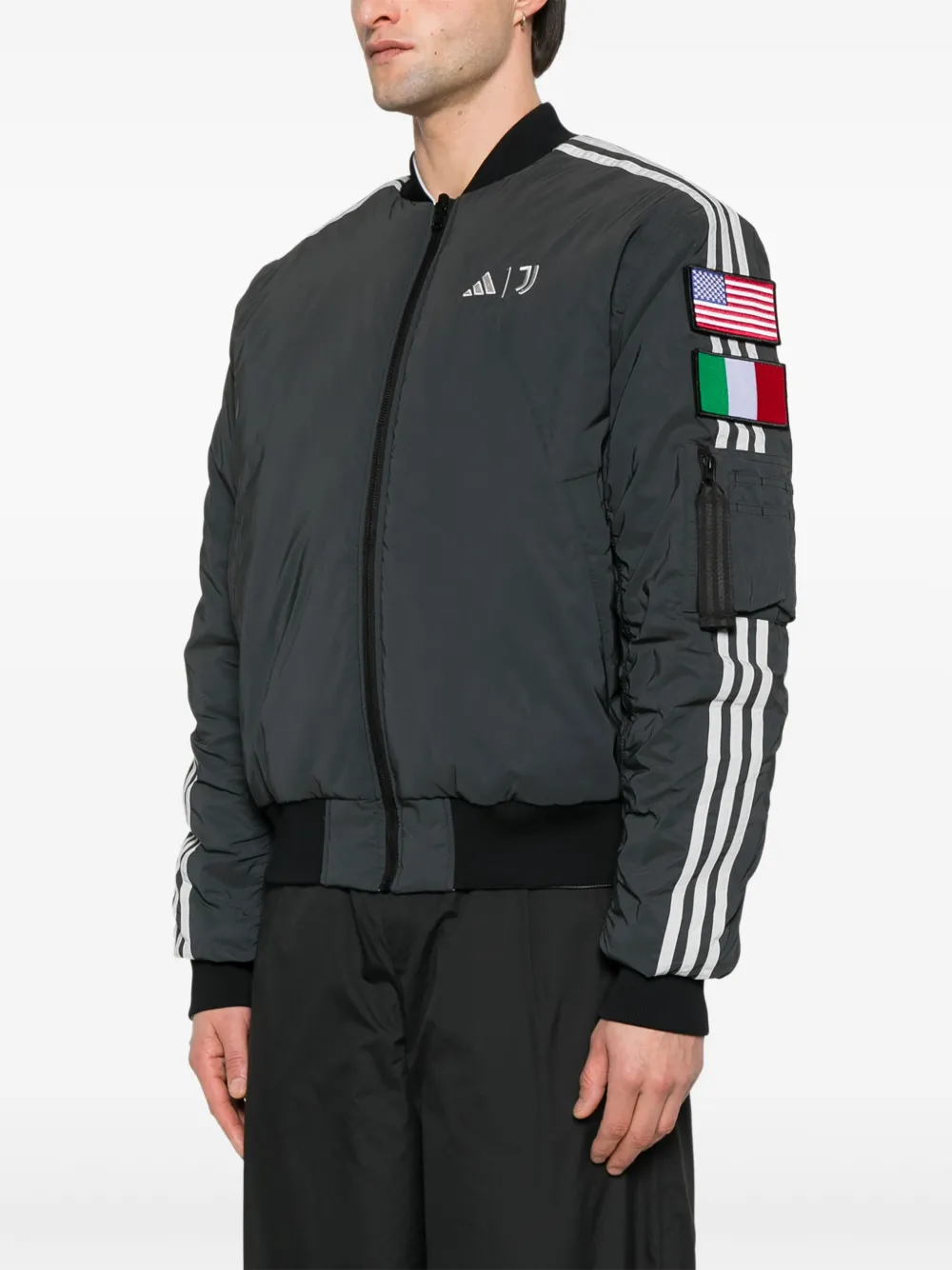 adidas x Juventas bomberjack met NASA-print Grijs