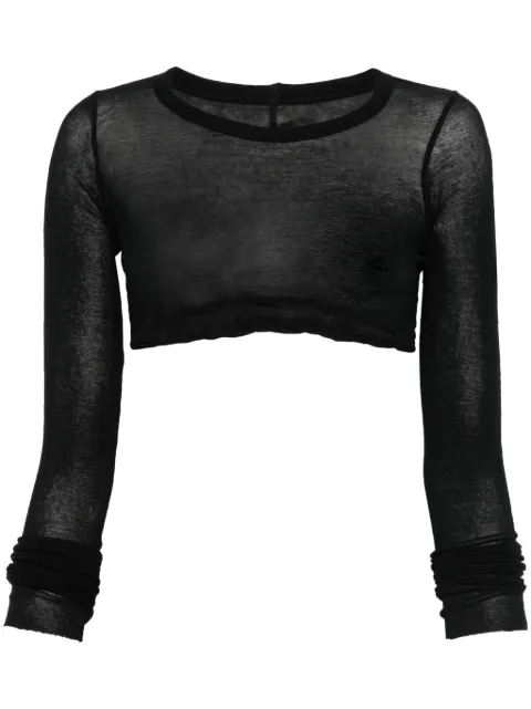 Rick Owens longsleeved cropped T-shirt