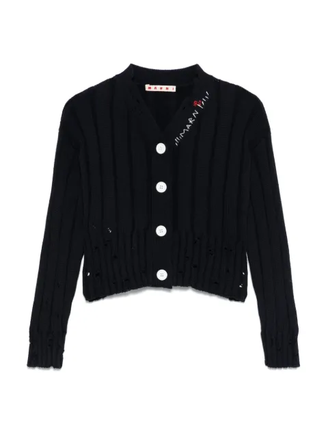 Marni Kids cardigan à logo brodé