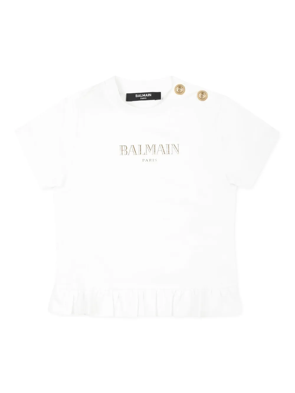 Balmain Kids T-shirt met logoprint Wit