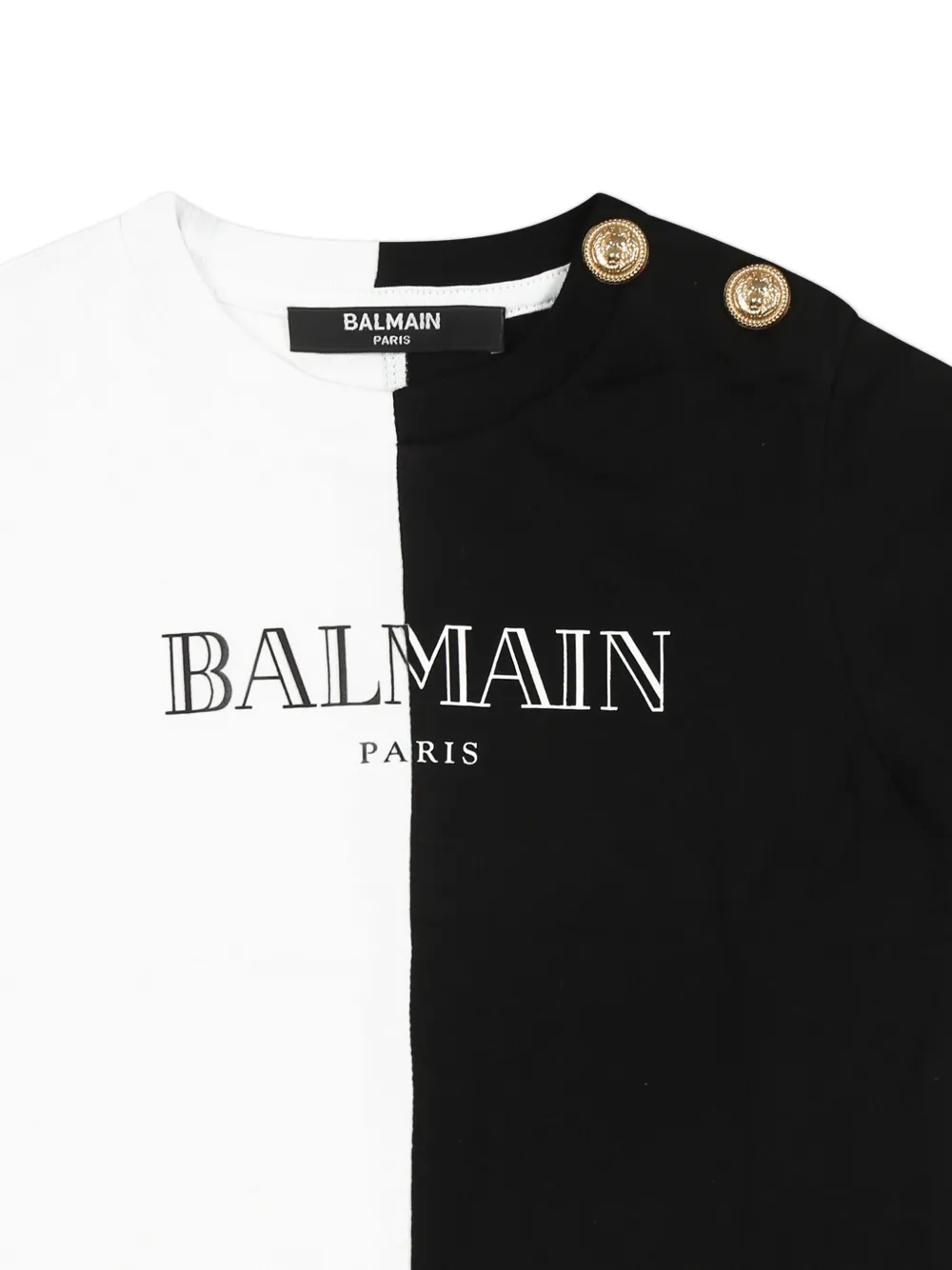 Balmain Kids T-shirt bicolore con stampa | Top | Image 3