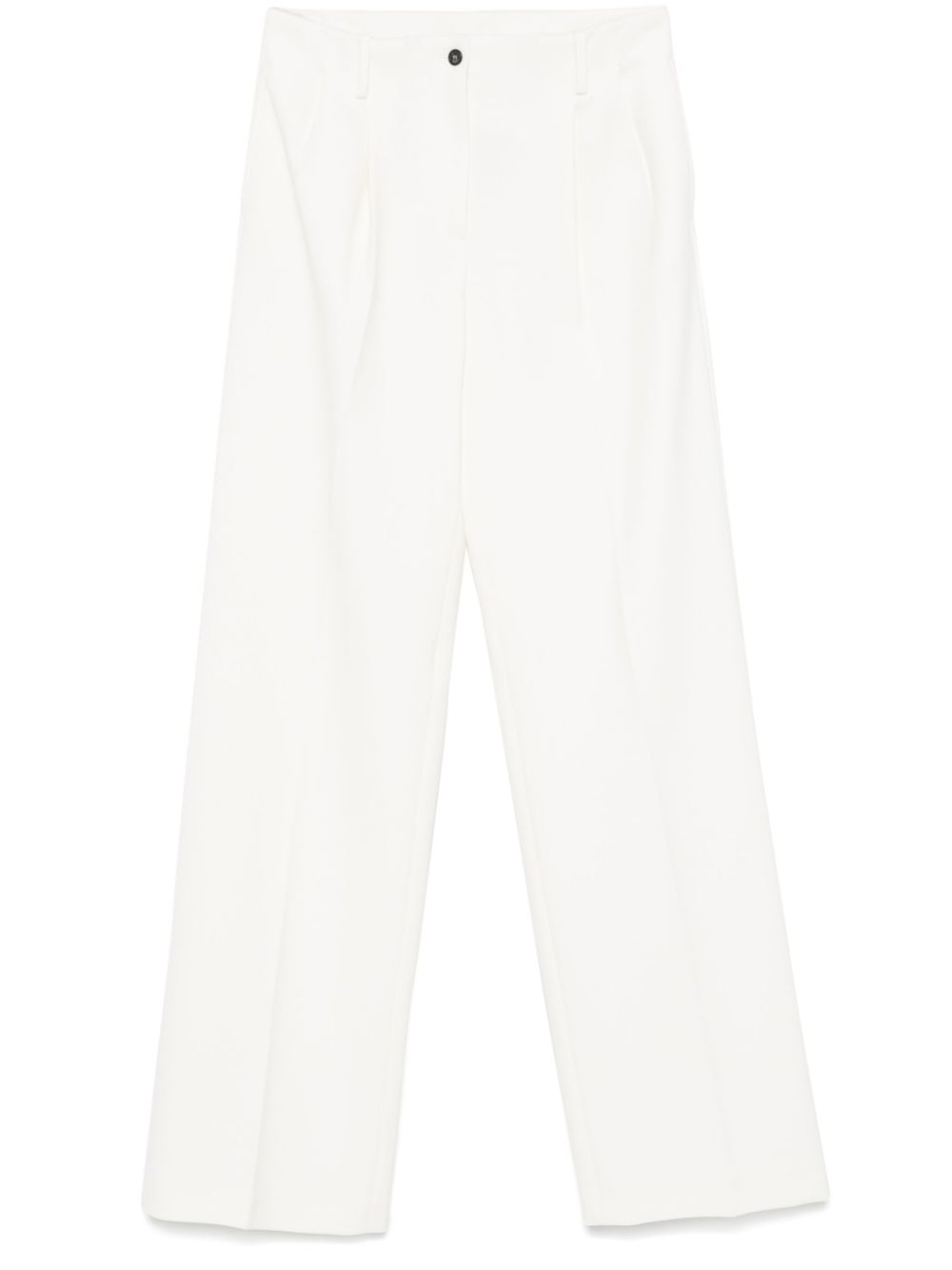 Nº21 pleated trousers - White