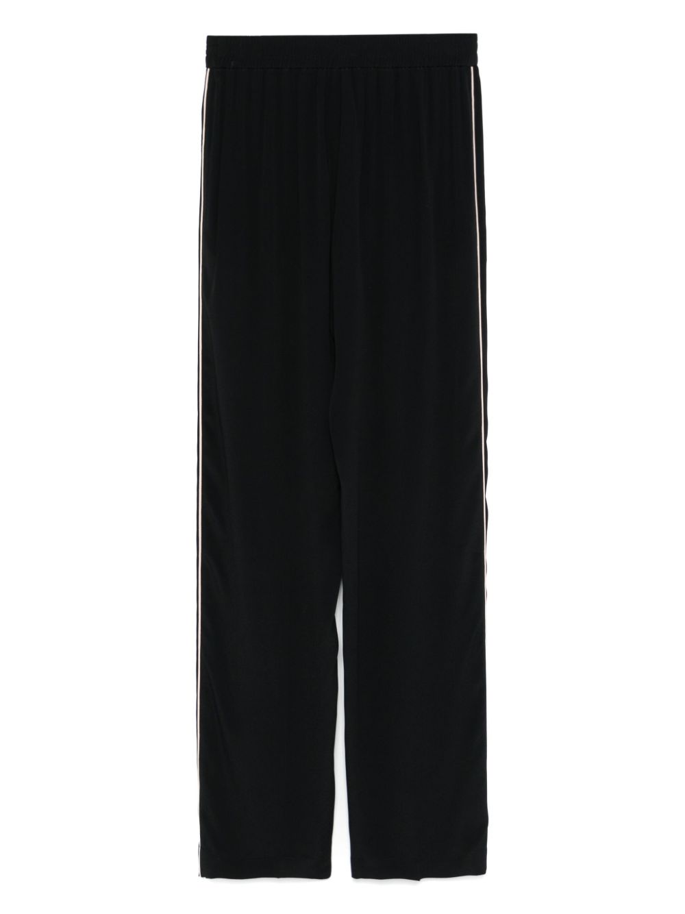 Nº21 pipe-trim detailed trousers - Zwart