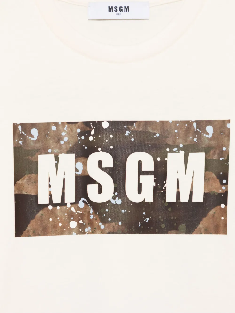 MSGM Kids T-shirt met logoprint Beige