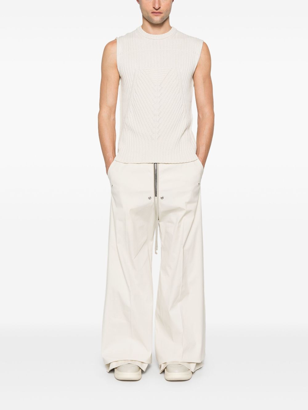 Rick Owens Geribbelde top - Beige