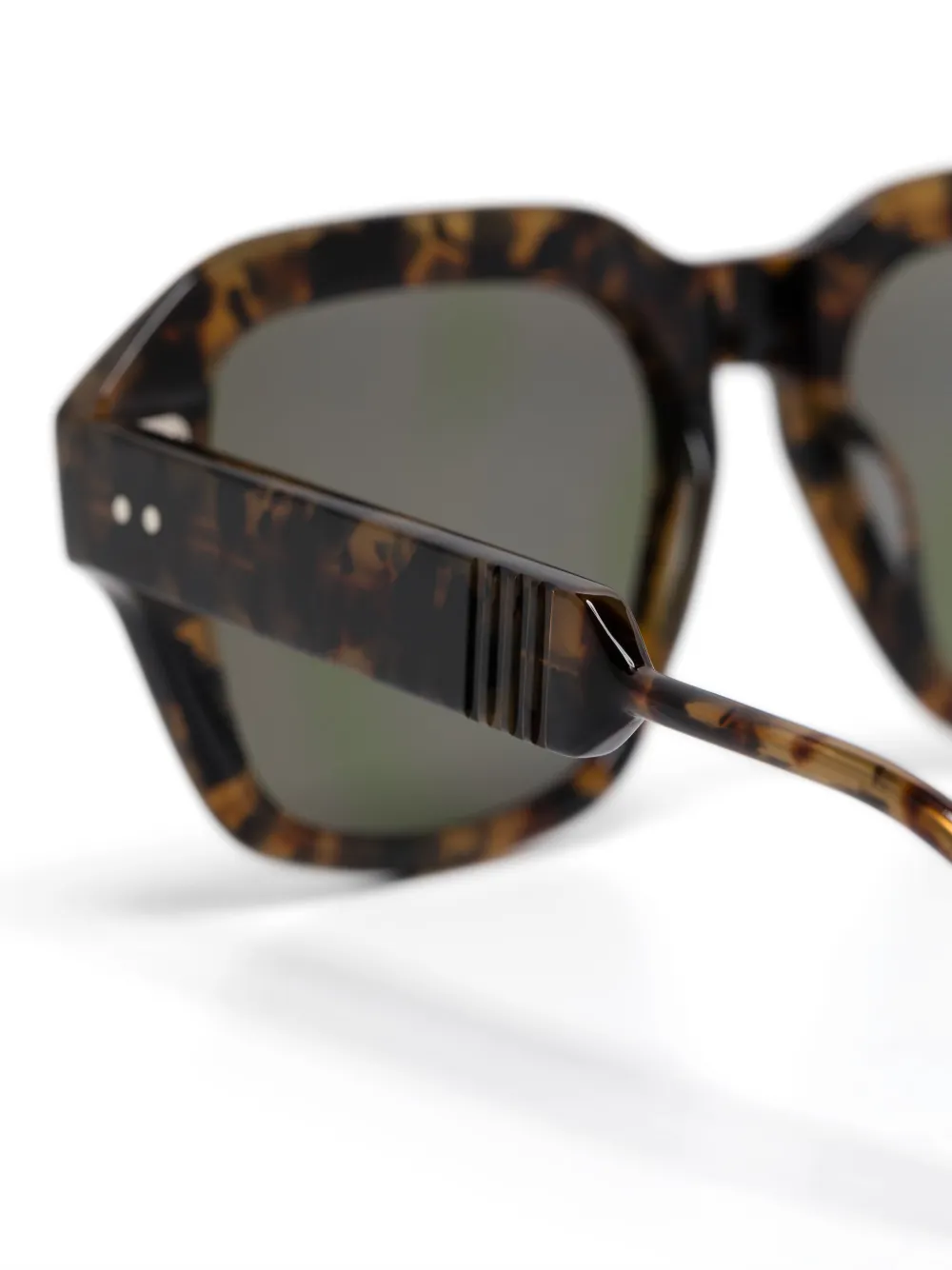 Thom Browne Eyewear Zonnebril met vierkant montuur Bruin