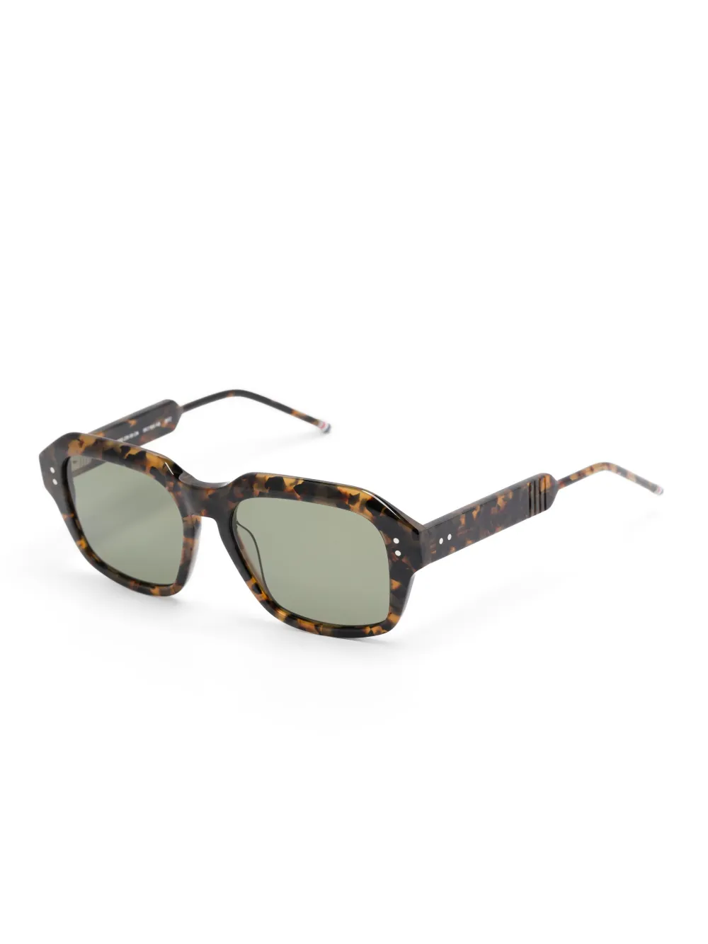 Thom Browne Eyewear Zonnebril met vierkant montuur - Bruin