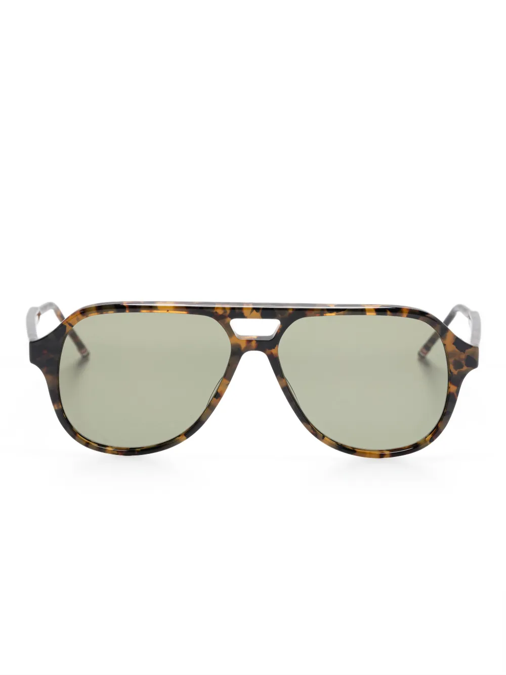 Thom Browne Eyewear tortoiseshell-effect sunglasses | Brown | Image 1