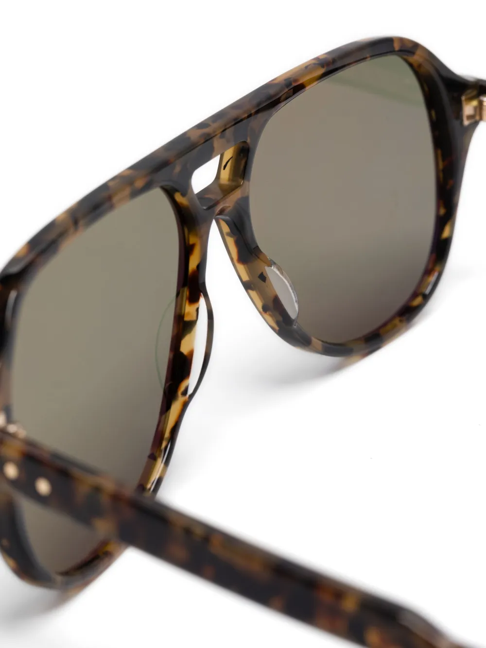 Thom Browne Eyewear Zonnebril met schildpadschild-effect Bruin