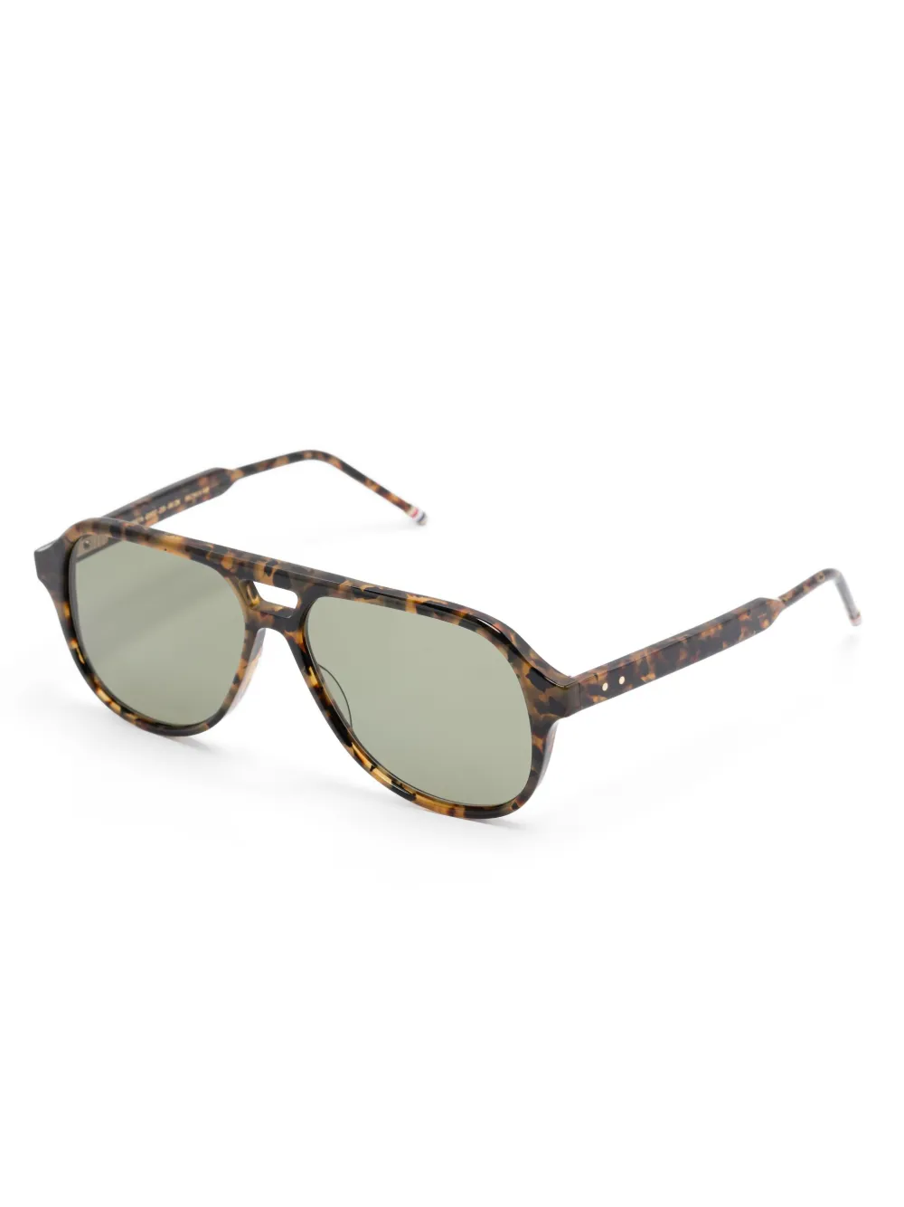 Thom Browne Eyewear Zonnebril met schildpadschild-effect - Bruin