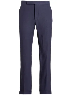 Ralph Lauren Purple Label リネン パンツ | ブルー | FARFETCH JP