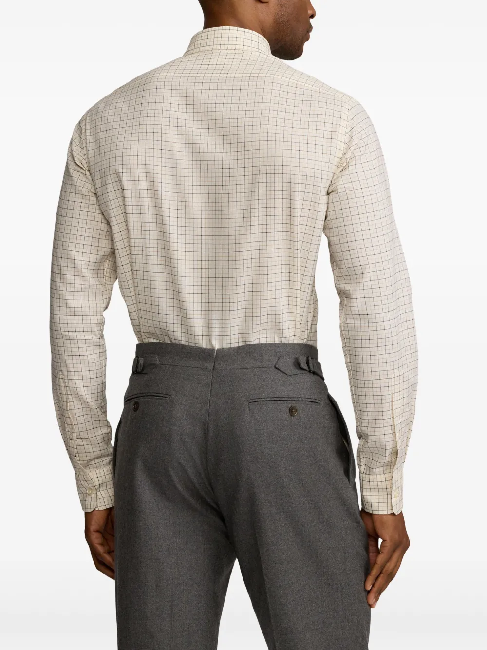 Ralph Lauren Purple Label Geruit overhemd Beige