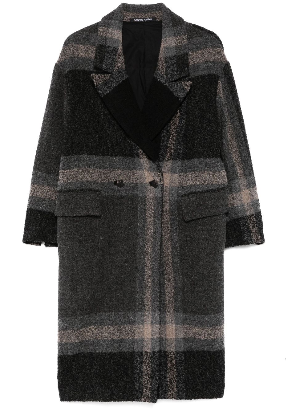 Hannes Roether double-breasted coat - Black