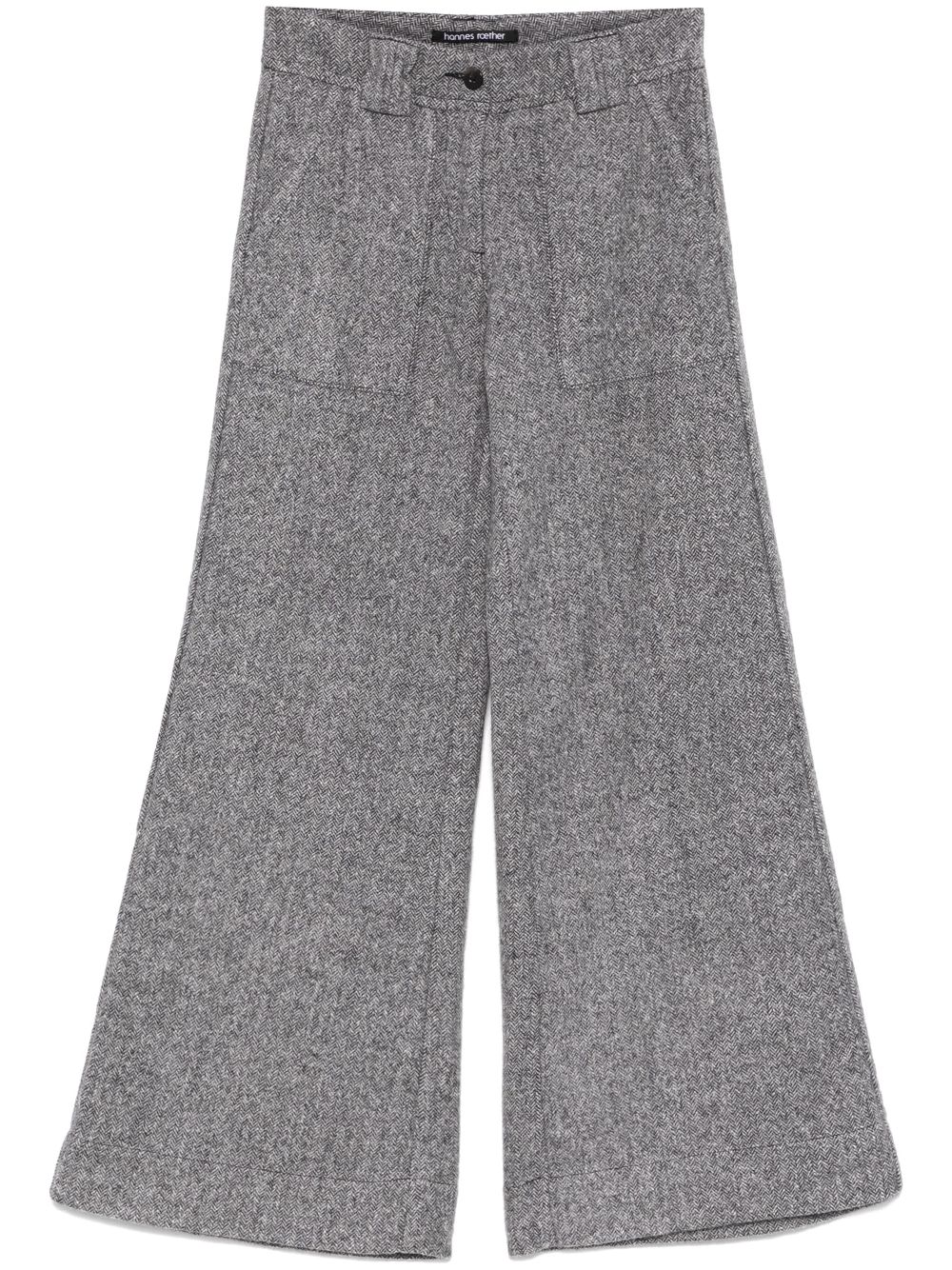 Hannes Roether herringbone-pattern trousers - Grey